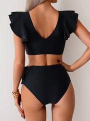 Ocevara Ocevara - Women's High Waisted Bathing Suits Tummy Control Two Piece Swimsuits Ruffle Bikini - image 13