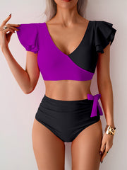 Ocevara Ocevara - Women's High Waisted Bathing Suits Tummy Control Two Piece Swimsuits Ruffle Bikini - image 16