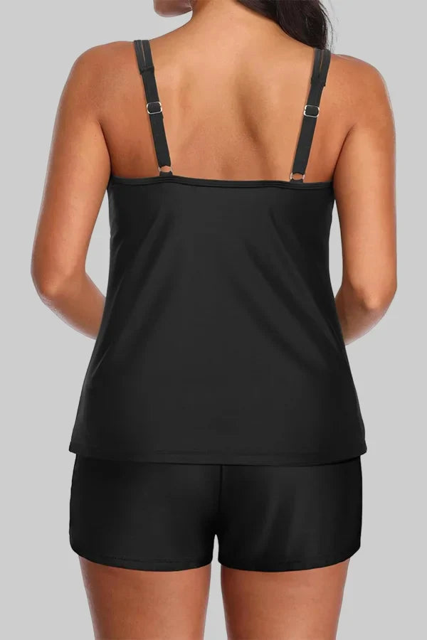 Ocevara Two Piece Tankini Swimsuits for Women Tummy Control Bathing Suit with Shorts Athletic Two Side - image 7