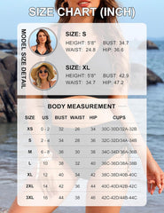 Ocevara Ocevara - Women's High Waisted Bikini Sets Drawstring Tummy Control Swimsuits Crisscross Tie - image 6