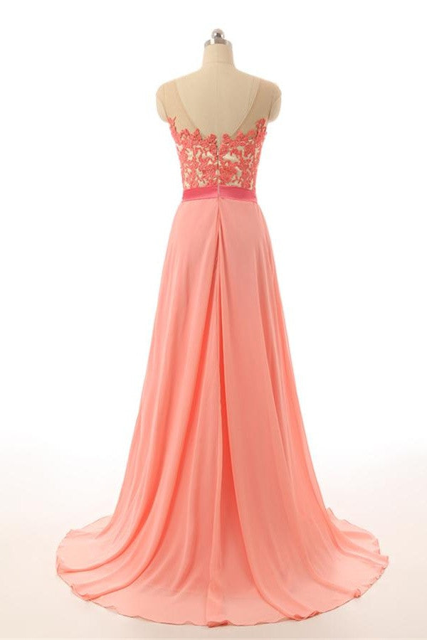 Lovely Handmade Lace Long Open Back Prom Dress For Girls K151