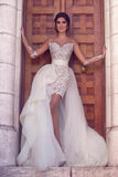 Luxurious Wedding Dresses,A-Line Prom Gown,Sweetheart Prom Dress,White Wedding Dress,Tull Prom Dresses,Lace Wedding Dresses,High Low Evening Dress