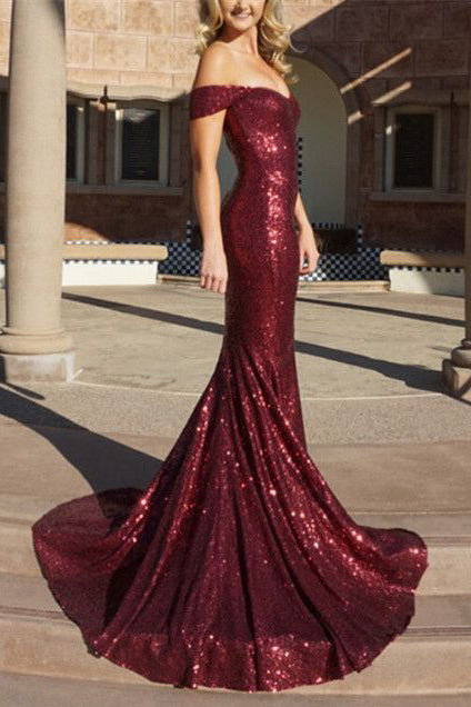 burgundy prom dresses,mermaid prom dress,sequins prom dress,mermaid evening gowns,sequin evening gowns,prom gowns 2018,off the shoulder prom dress