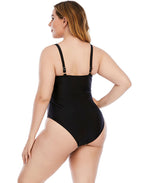 Purple High Neckline Floral One-Piece Swimsuit