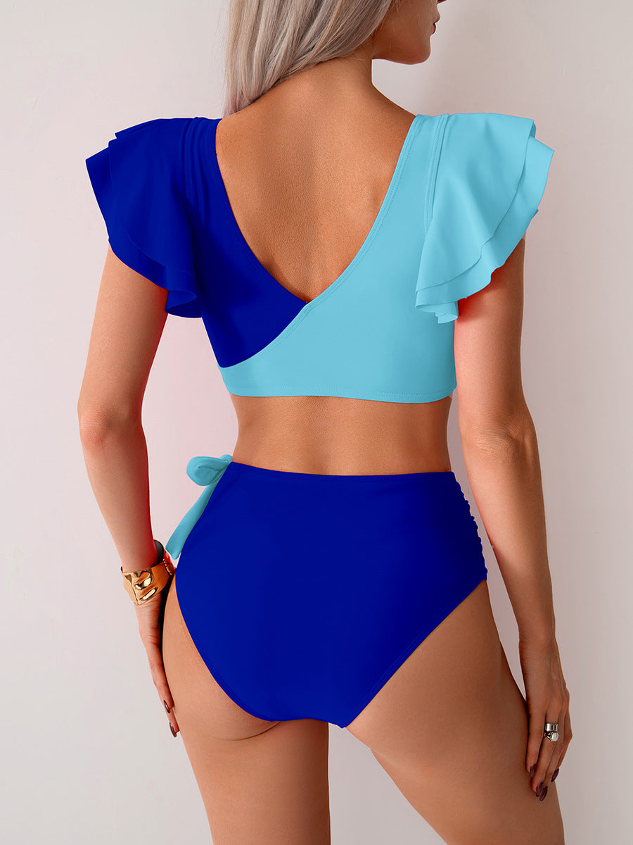 Ocevara Ocevara - Women's High Waisted Bathing Suits Tummy Control Two Piece Swimsuits Ruffle Bikini - image 7