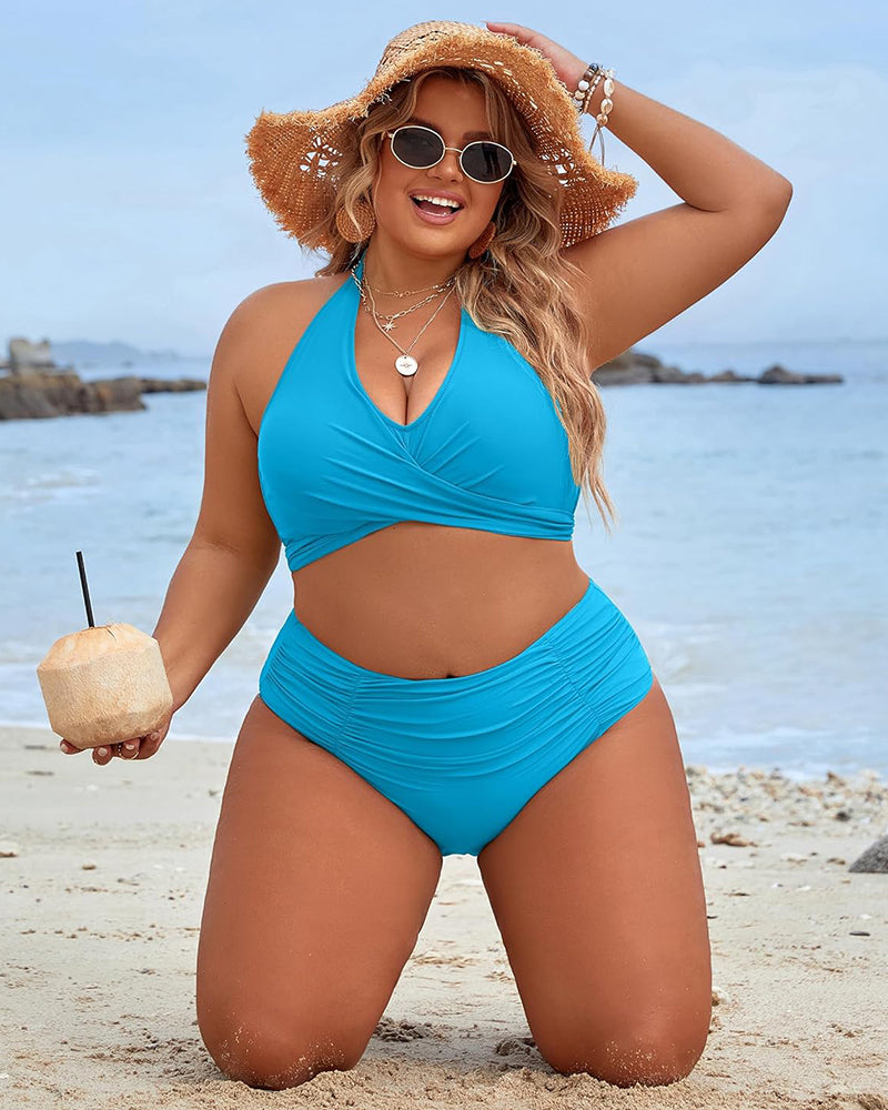 Ocevara Ocevara - Tummy Control Bathing Suits Modest High Waisted Bikini Sets - image 12