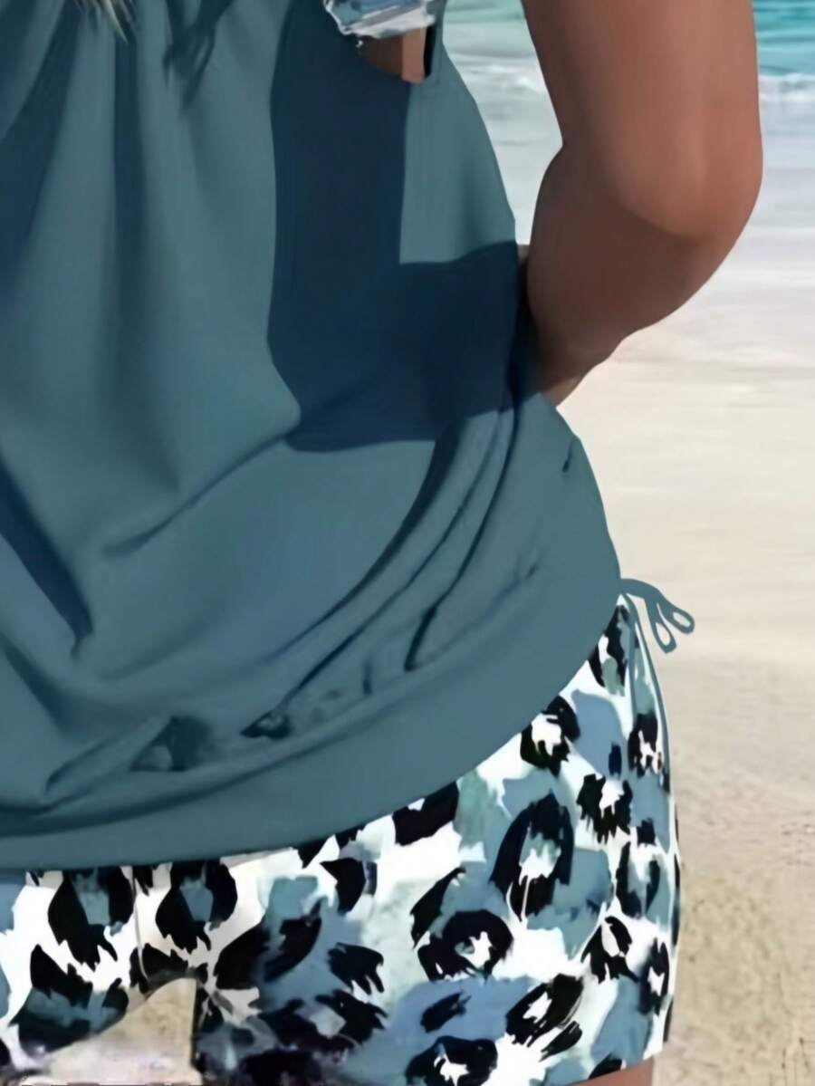 Printed Two-Piece Swimwear Set
