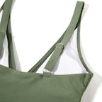 Ocevara - Women Sexy Mesh Tummy Control Swimsuit Push Up High Waisted Bathing Suit