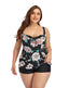 Printed Camisole Plus Size Tankini Swimsuit