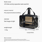 New portable waterproof large-capacity wet and dry separation toiletry, makeup storage and swimming bag