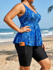 Printed Tankini Capris Set