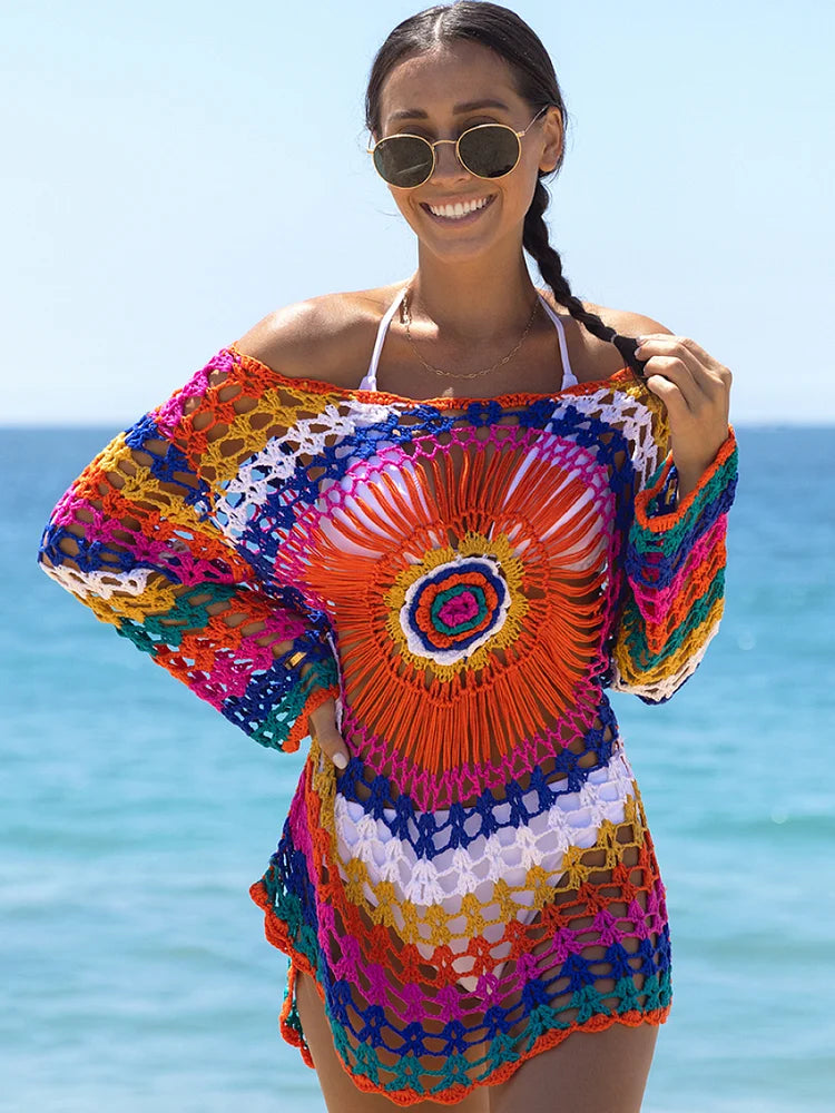 Rainbow Embroidered Cover-Ups Secondary image