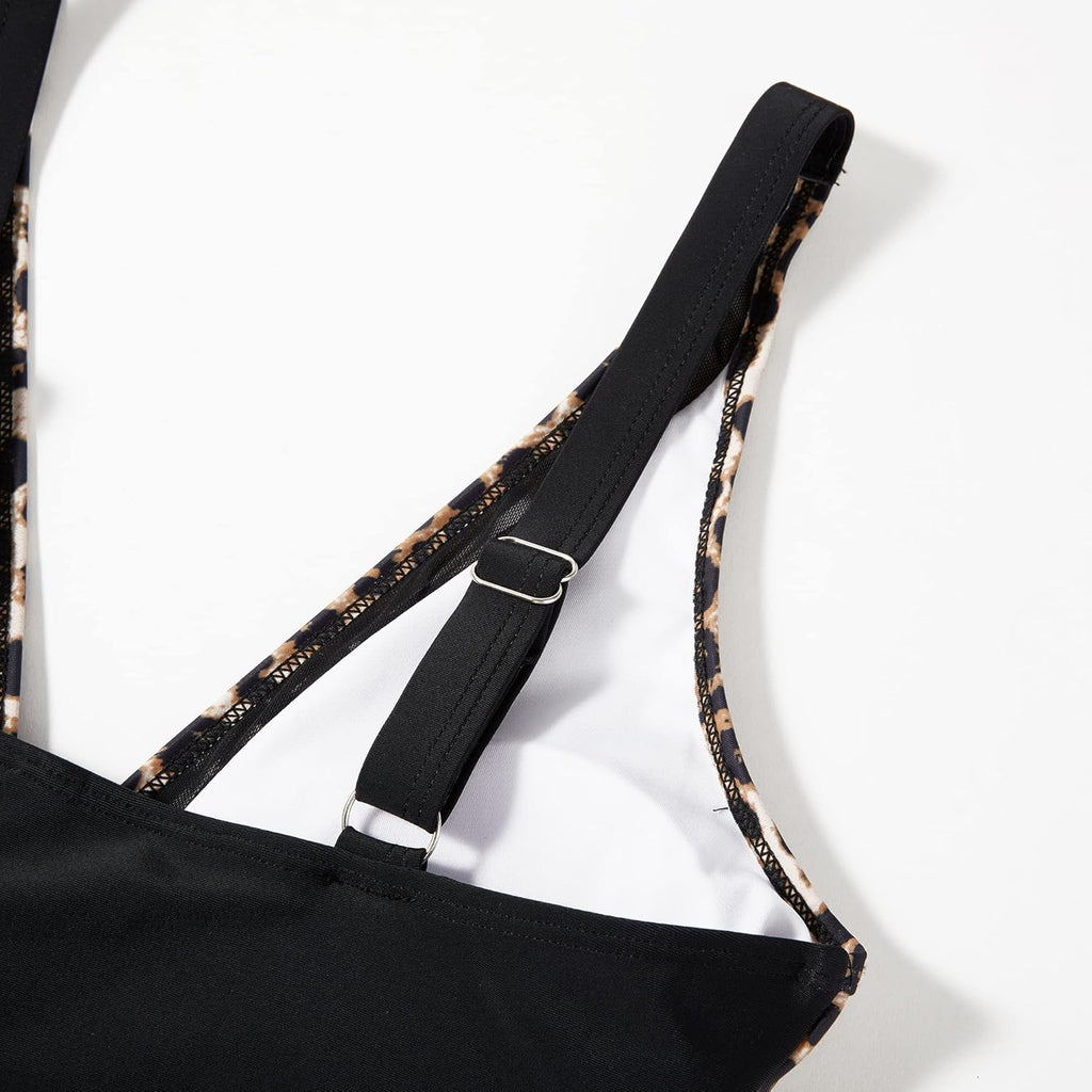 Ocevara - Women Sexy Mesh Tummy Control Swimsuit Push Up High Waisted Bathing Suit