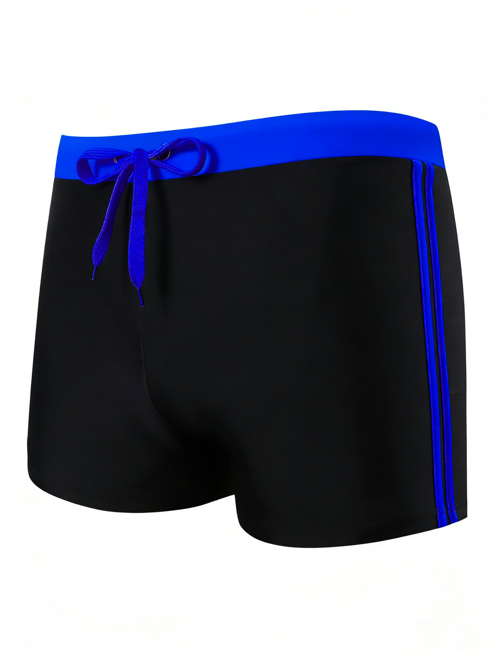 Men's Slim Fit Drawstring Square-Leg Swim Trunks