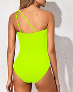 Ocevara - One Shoulder One Piece Swimsuit for Women Tummy Control Bathing Suits