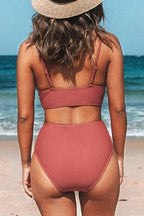 Ocevara - V-Neck High Waist Bikini