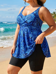 Printed Tankini Capris Set