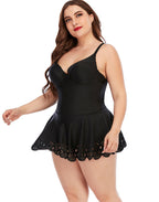 Black Sweetheart Neck Underwired Cutout One-Piece Swimsuit
