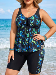 Printed Tankini Capris Set