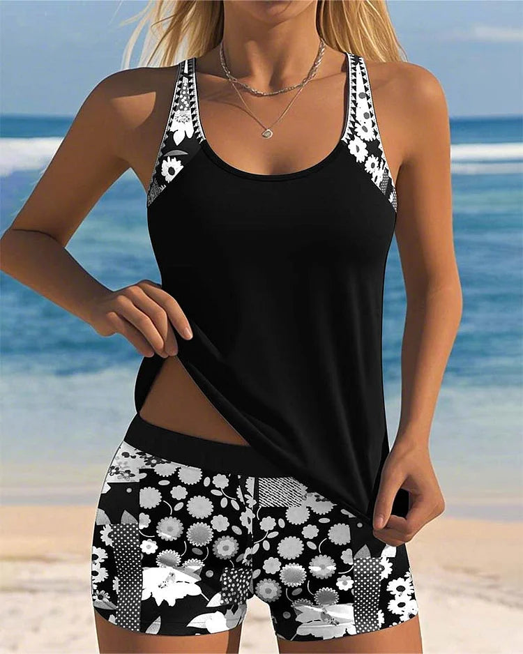 Ocevara Mid Waisted Floral Print Tankini Set - image 2