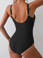 Ocevara - Women's One Piece Swimsuit Tummy Control Slimming Bathing Suit Cutout Tie Knot Swimwear