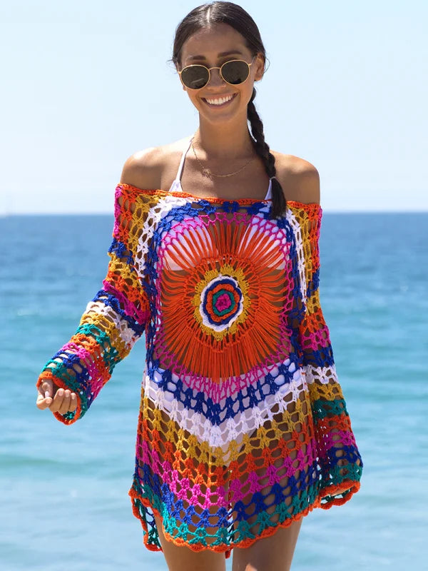 Rainbow Embroidered Cover-Ups Main image