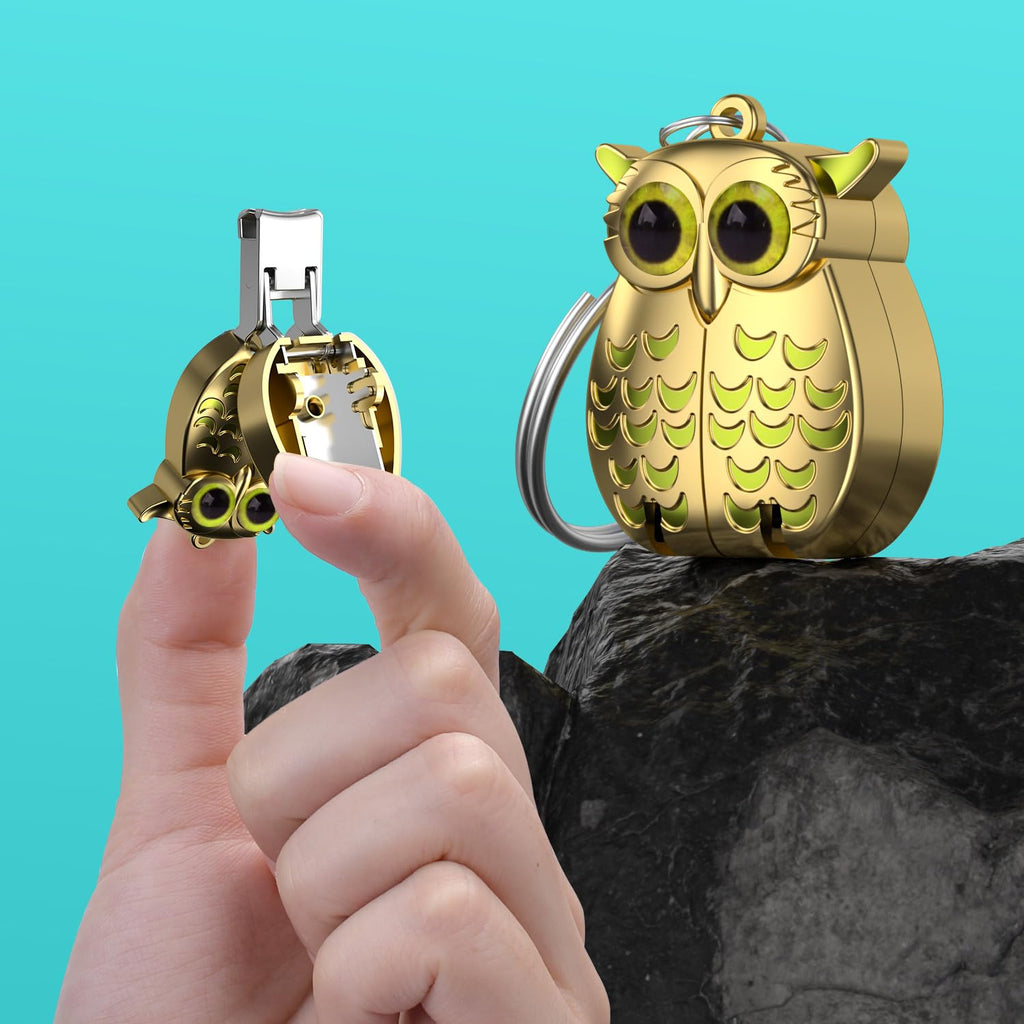 German Professional Stainless Steel Mini Nail Clippers, Ultra Sharp and Sturdy Fingernail and Toenail Clippers, Foldable Portable Nail Clippers with Owl Patterns