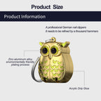 German Professional Stainless Steel Mini Nail Clippers, Ultra Sharp and Sturdy Fingernail and Toenail Clippers, Foldable Portable Nail Clippers with Owl Patterns