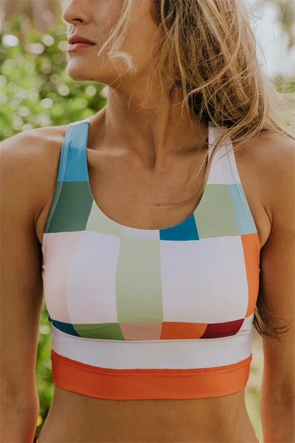Ocevara Ocevara - Multi-Colored Pixel Color block Bikini - image 8