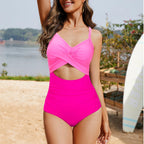 Ocevara - Women's One Piece Swimsuits Tummy Control Cutout High Waisted Bathing Suit Wrap Tie Back