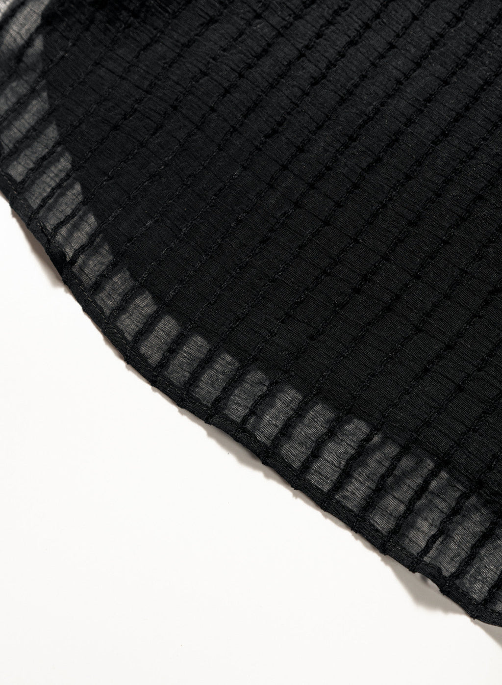 Ocevara - Black Solid Color Tie Sun-proof Belt Sexy V Neck Cover Up