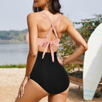 Ocevara - Women's One Piece Swimsuits Tummy Control Cutout High Waisted Bathing Suit Wrap Tie Back