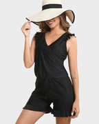 Ocevara - Built-In Bra Swim Romper Three Piece Set