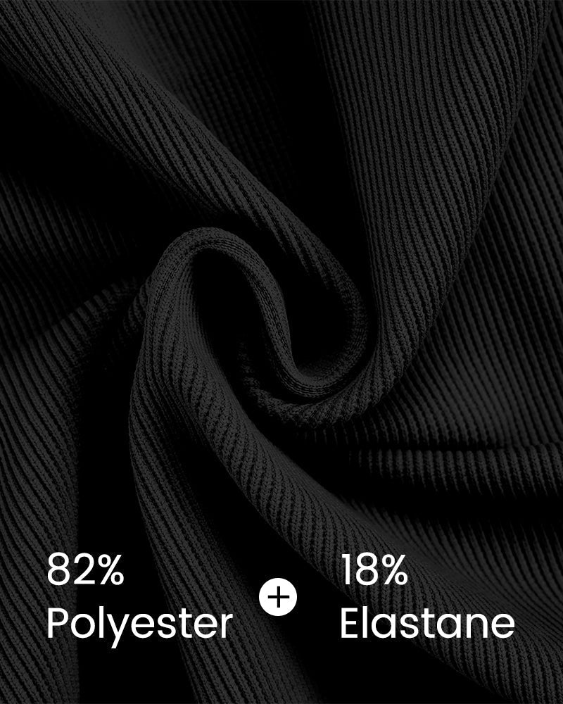 Ocevara - Textured Knot-Front High-Waisted Bikini Set