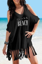 Ocevara - Tassel Letters Print Cover Up
