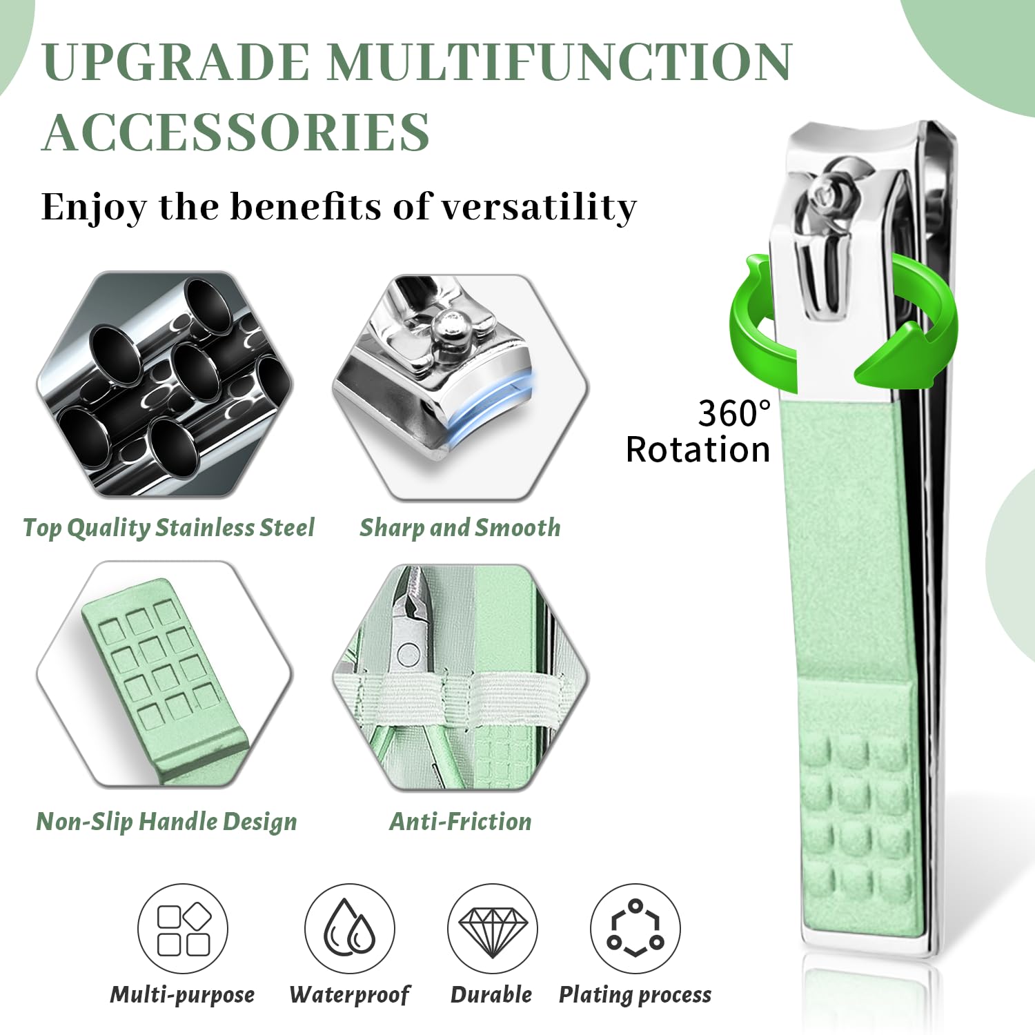 Manicure Pedicure Set, 12 Pcs Nail Care Kit for Women, Mens Nail Grooming Kit, Manicure & Pedicure Tools & Accessories, Pink Nail Kit Manicure Set Luxury Leather Case for Home Salon Use