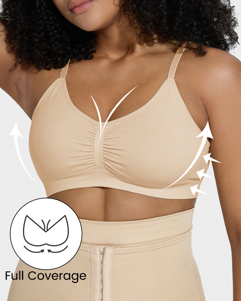 Ocevara Women's Full Coverage Non-Padded Wireless Sculpt Bra