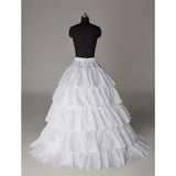 Fashion Wedding Petticoats Accessories 5 layers White Floor Length OKP9