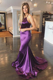 Elegant Mermaid Green Long Prom Dress With Sweep Train OKJ70