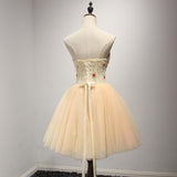 A-Line Short Sweetheart Homecoming Dress,Tulle Short Ball Gown Prom Dresses OK411