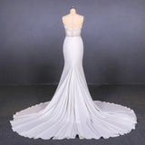 Mermaid Appliques Long Stunning Wedding Dresses, Long Bridal Dresses OKQ19