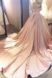 Pink Sweetheart Lace Long Ball Gown Prom Dress,sweet 16 dresses OK230