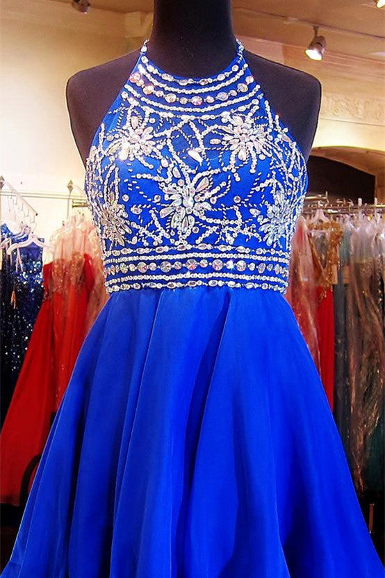 Royal Blue Homecoming Dress,Sparkle Homecoming Dresses,Beautiful Homecoming Gowns,Fashion Prom Gowns,Beaded Sweet 16 Dress,Homecoming Dresses,Cocktail Dresses