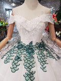 Off the Shoulder Prom Dress,Ball Gown Wedding Dress, Quinceanera Dresses OKK7