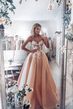 Sweetheart Tulle Lace Long Prom Dress Lace Evening Dresses OKP61