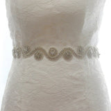Fashion Wave Rhinestones Wedding Belts Beaded Bridal Sashes BS5