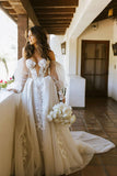 Gorgeous Ball Gown Off the Shoulder Tulle Beach Wedding Dress N120