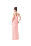 Newest Simple Pink Chiffon Long Prom Bridesmaid Dress ED0726