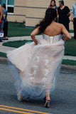 Beautiful Sweetheart A Line Appliques Long Prom Dress Sexy Evening Dress OKG16