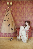 Beautiful Long Butterfly Sweetheart Ruffles Wedding Dress Bridal Gown OK921